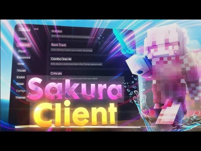 NEW 1.8.9 Hack Client: Sakura Client | Minecraft Java Edition | free ghost client