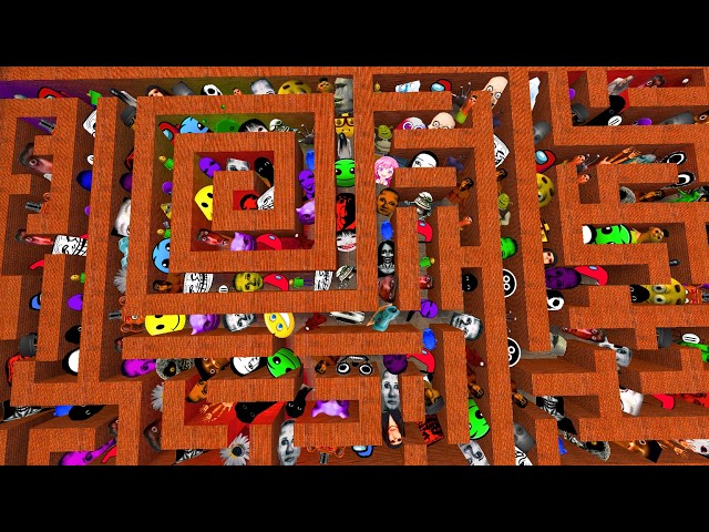 1000+ SCARY NEXTBOTS vs GIANT MAZE! WHO WILL SURVIVE? | GMod Horror #gmod  #spc096 #nextbots