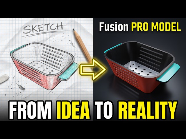 How to Model a Ventilated Plastic Basket in Autodesk Fusion 360