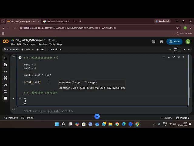 Operators in Python - Part 01 |Arithmetic | Logical | Comparison Operators| Python 