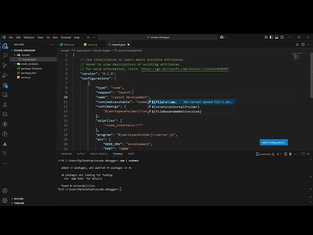 Debugging Your Node.js App using VSCode debugger || Bob sapkota ||
