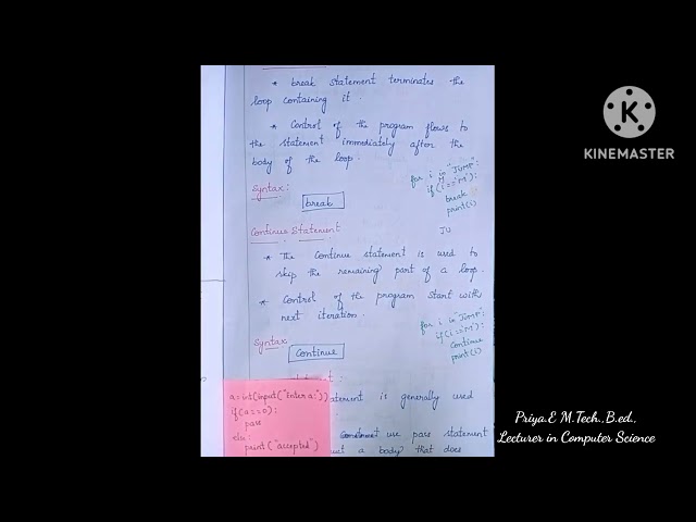 12th std Computer Science chapter 6 Control Structures important 5 mark(Jump statement)