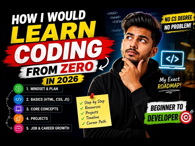 How I Would Learn Coding From ZERO in 2026 #coding #students