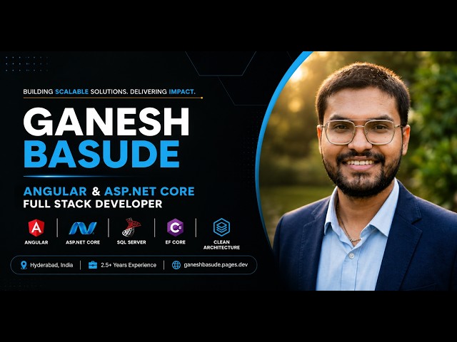 My Developer Portfolio | Angular & ASP.NET Core Full Stack Developer