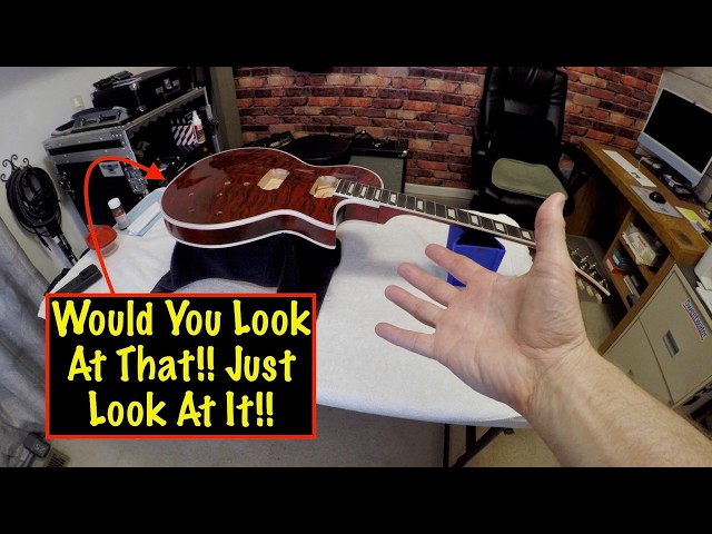 LP Style Guitar Build   Part 5: Finishing Tru-Oil & Installing Tuners! #guitarkit #guitarbuilding