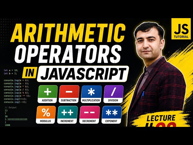 JavaScript Operators | Arithmetic Operators (in 10 minutes) Lec #02