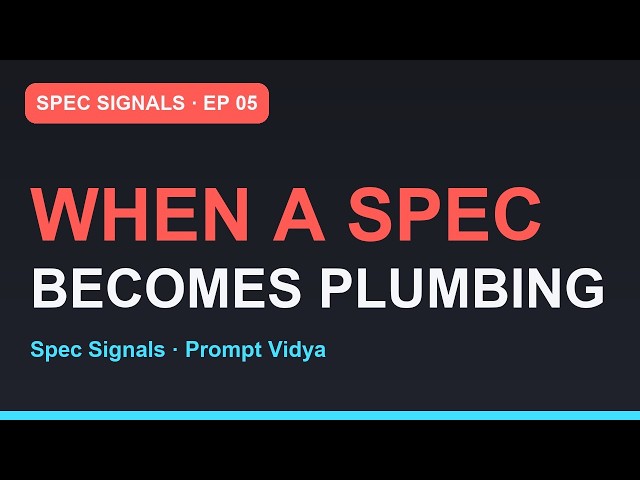 Spec Signals: When a Spec Starts Behaving Like Plumbing - MCP 2026-07-28 | Episode 05