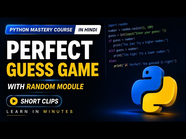 Perfect Guess Game in Python 🎯 | Random Module Project | Python in Hindi | TechSpirit