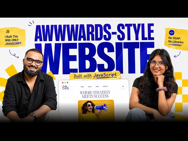 Build an Awwwards Website Using Only HTML CSS and JavaScript.
