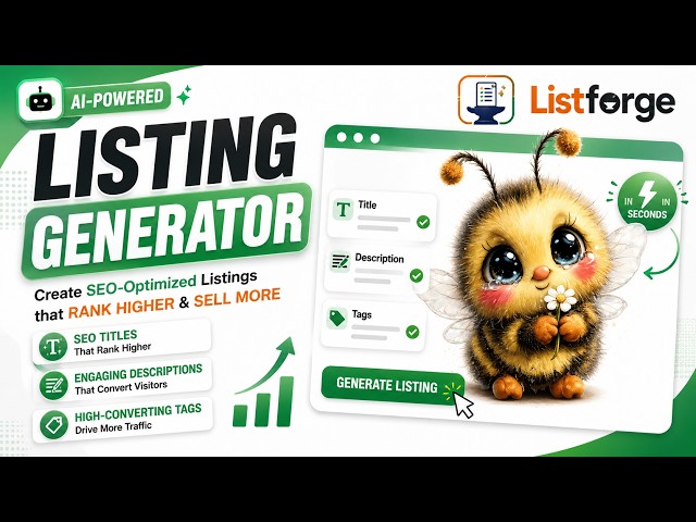 AI Etsy Listing Generator | Create SEO Titles, Tags & Descriptions in Seconds