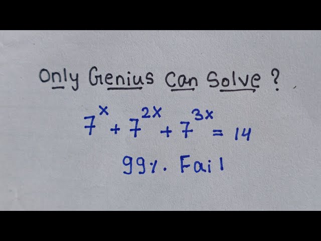 A Nice Exponential Maths Algebra Olympiad Problem #mathematics