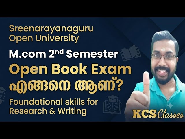 How does the SGOU M.Com 2nd Semester Open Book Exam work? | Foundational skills for Research and ...