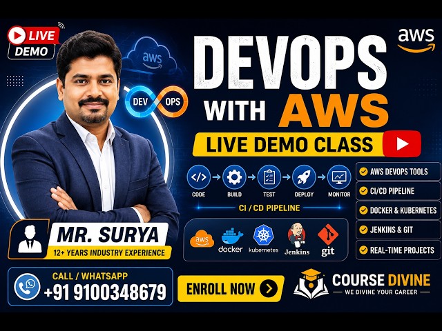 DevOps with AWS Demo Class | Why AWS is Popular & DevOps on AWS | Mr. Surya | 12+ Years Experience