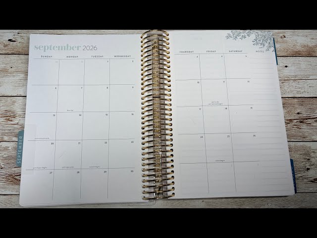 A5 Erin Condren Daily Duo September Monthly Setup