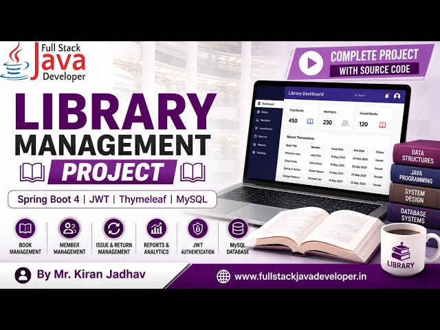 Library Management Project | Java 25 & Spring Boot 4+ | Full Stack Project | Call: 7887575991