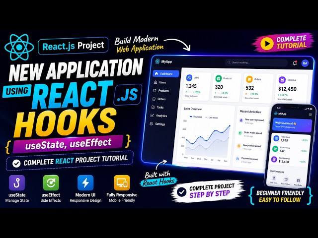📰 News Application Using React.js | useState & useEffect Hooks | Complete React Project Tutorial