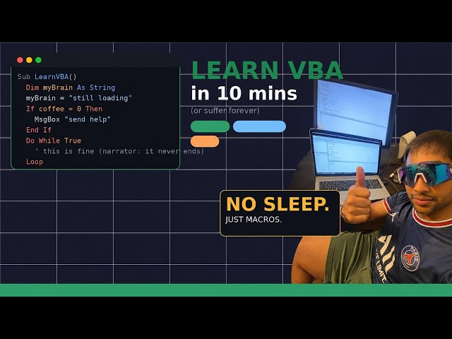 Learn VBA in 10 minutes | 10 Minute Learning Series Ep. 01