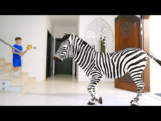 SUPER Episode Compilation 🐾 Animal Names for Kids! A Magic Wand Turns Toys into GIANT Animals