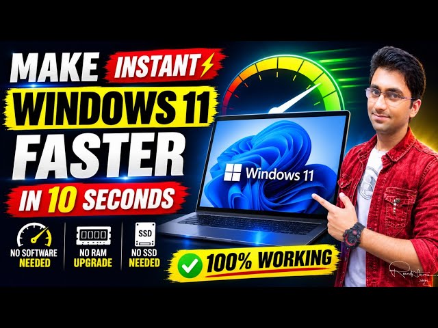How to Make Windows 11 Faster in 10 Seconds ⚡ No RAM Upgrade Needed (100% Working)