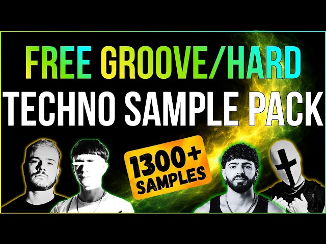 FREE Groove/Hard Techno Sample Pack | 1300+ Samples : 100+ Kicks, Drum Loops & More