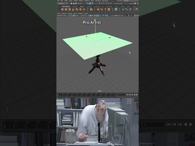 Noob vs Pro artist 3D Create a Table cloth in Maya #mayatutorial #maya3d #shorts