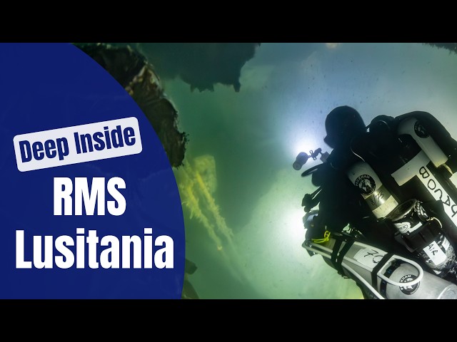 RMS Lusitania (90m) - diving deep inside a world famous shipwreck