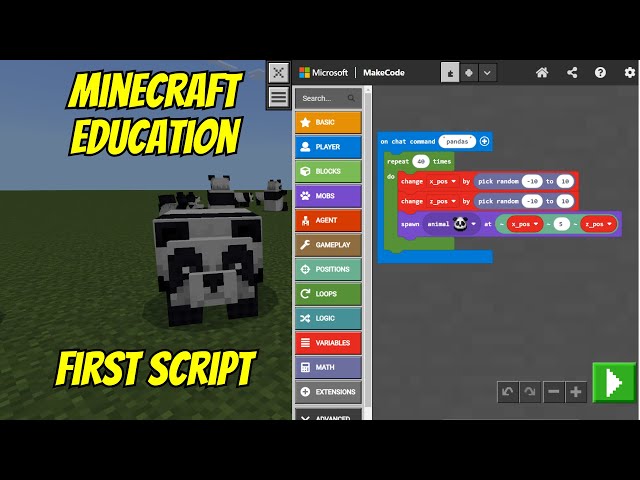 Introduction Minecraft Education Code Builder