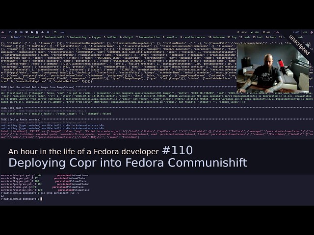 An hour in the life of a Fedora developer #110