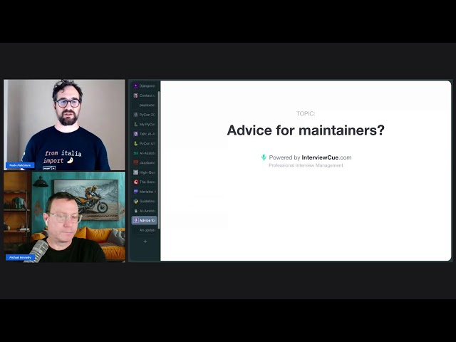 AI Contributions and Maintainer Load in Open Source - Talk Python to Me Ep. 550