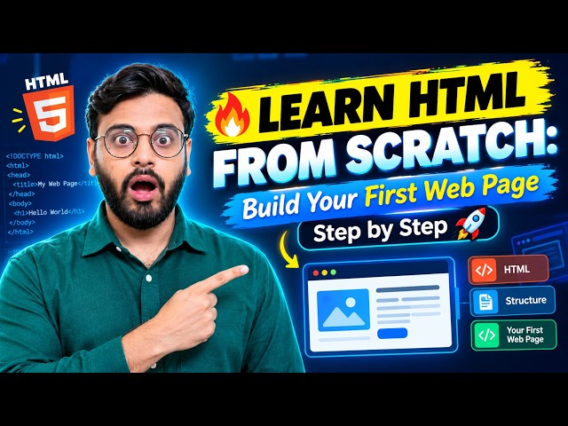 Learn HTML in 2026: Build Your First Web Page from Scratch 💻