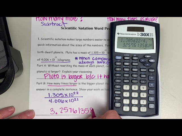 Scientific Notation in Word Problems
