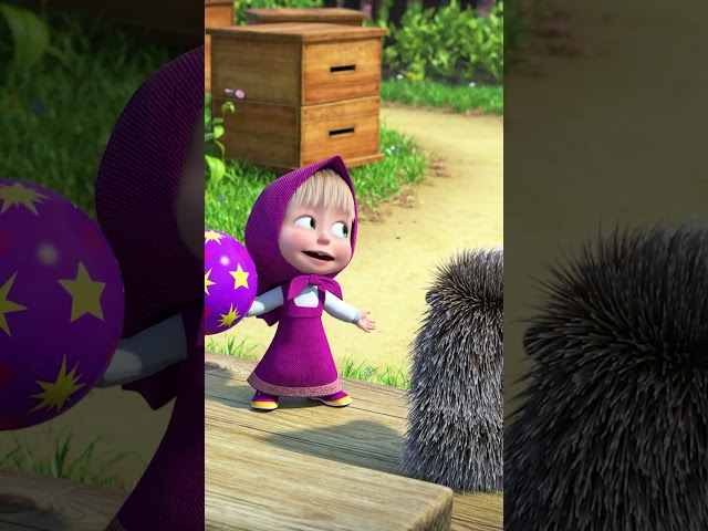 Cuando los niños quieren jugar🦔  #Shorts #mashabear #mashaoso #shortsfeed #niños