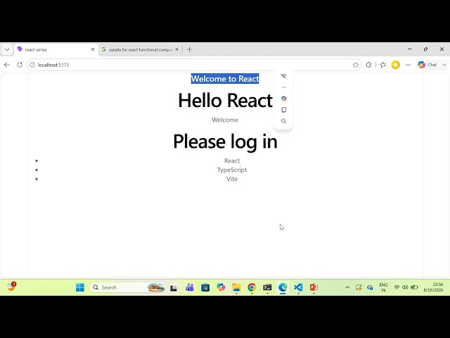 React 19 Tutorial for Beginners | Components & Props with TypeScript | Chapter 4