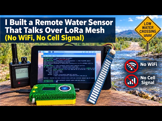 I Built a Remote Water Sensor That Talks Over LoRa Mesh (No WiFi, No Cell Signal)