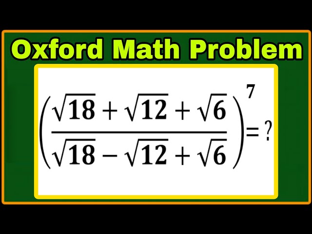 Oxford Math Problem| Math Olympiad| Can you solve this before I reveal the Answer! 