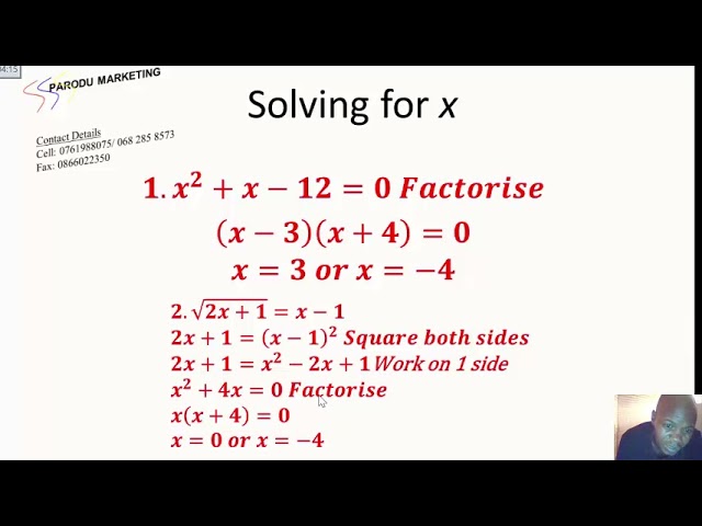Grade 11 Maths Term 1  From exam point of view