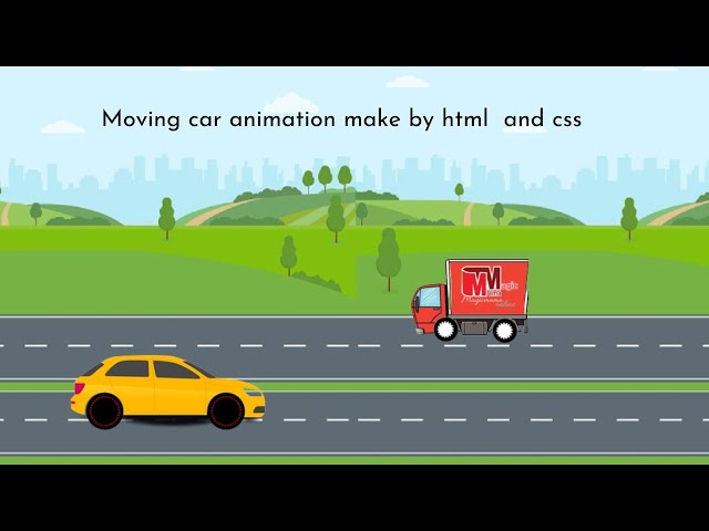 Moving Car animation make by HTML and CSS