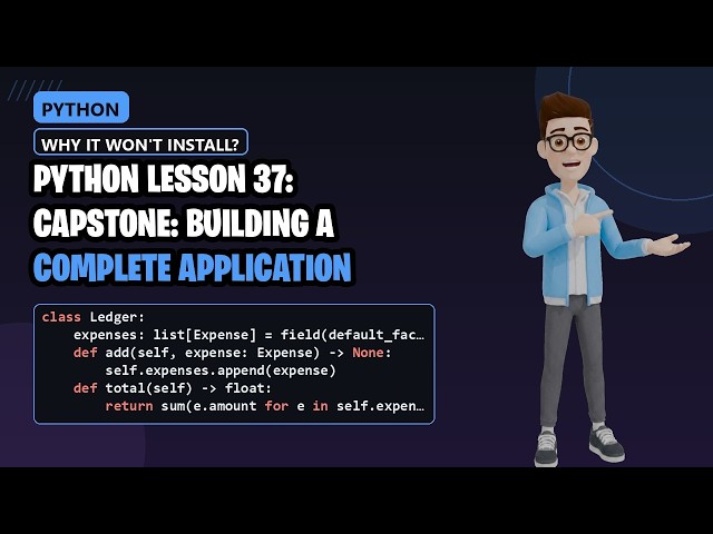 Python Lesson 37: Build & Package a Real App (OOP, pytest, async, pip install)