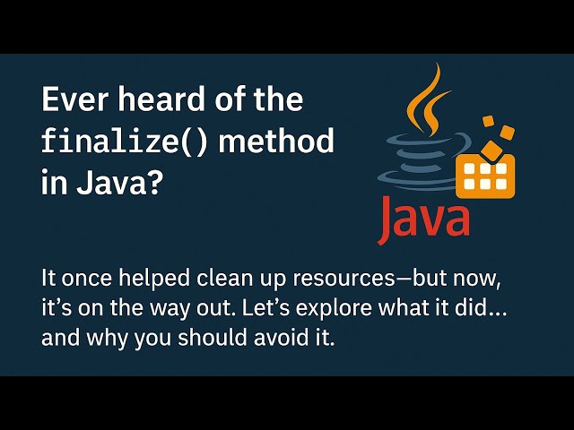 The Undying finalize() Method in Java!  #java #interview #codingtips #singletonpattern