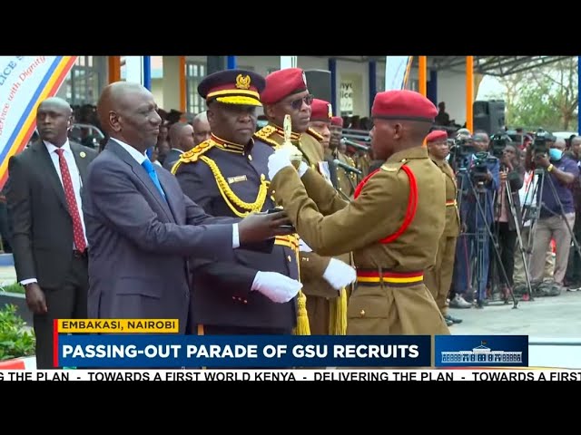 President Ruto Awards Best Recruits During GSU Pass Out Parade - Embakasi Police Training College
