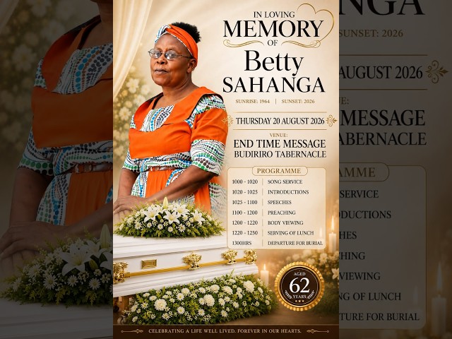 Home Going Service Of Sister Betty Sahanga Nee Moyo