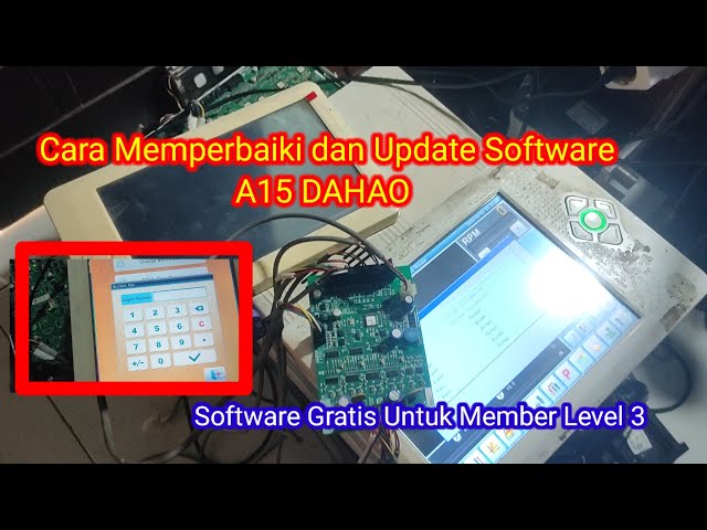 How to repair the Dahao A15 and update the embroidery machine software.