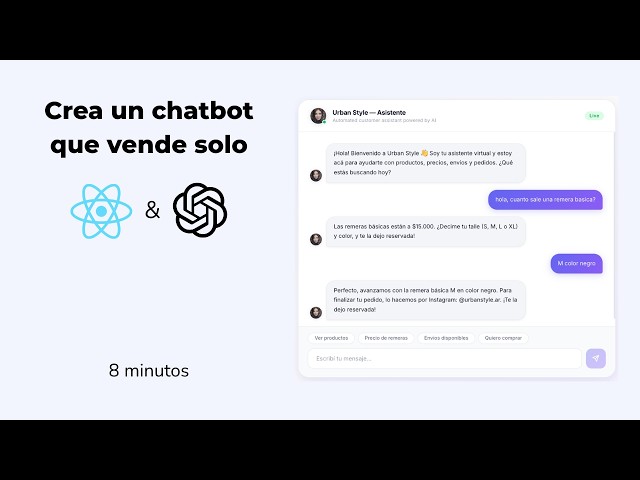 Crea un Chatbot que Vende Solo (React + OpenAI)