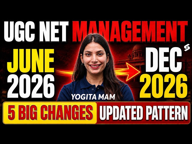 UGC NET MANAGEMENT DEC 2026 | 5 Big Changes Updated Pattern | Yogita Mam