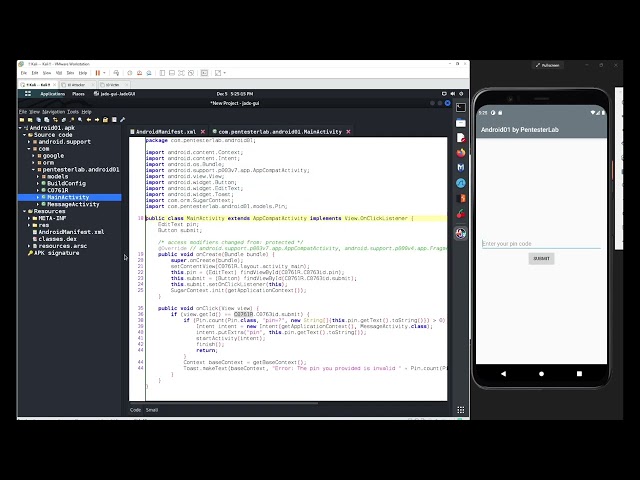 5.1 Pentester Lab 01 Android Application - Hardcoding Issue - Strings.xml file