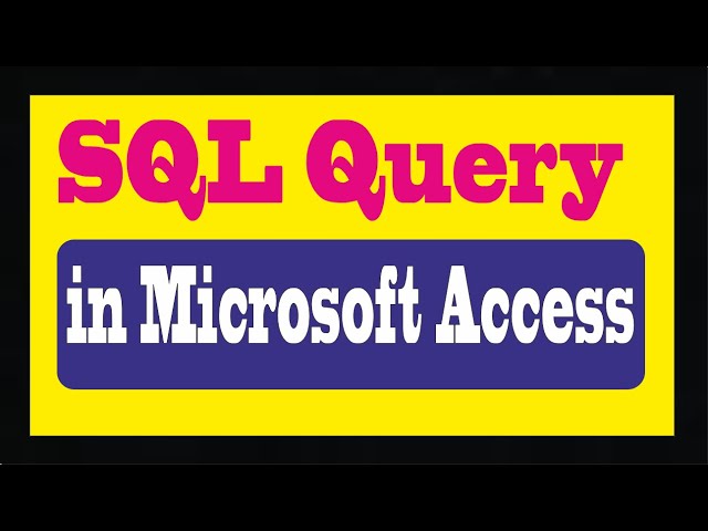How to create SQL queries in Microsoft Access@COMPUTEREXCELSOLUTION #sql #access