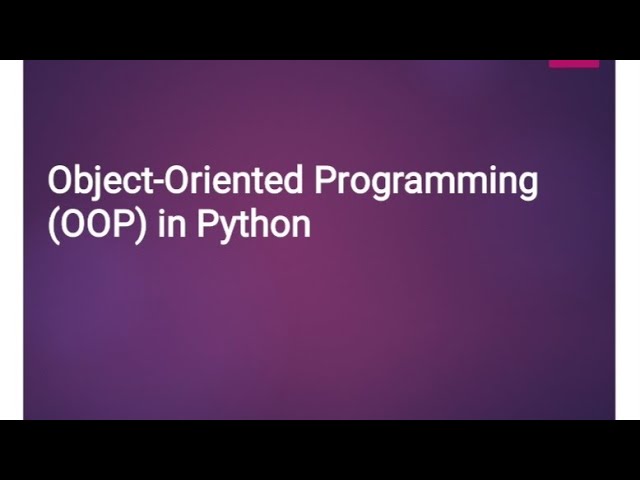 Python👉Object Oriented Programming