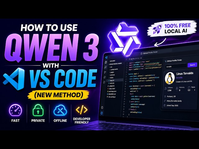 How to Use Qwen 3 with VS Code (FREE) | The Best QWEN 3 Setup with Ollama?