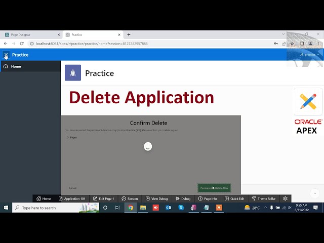 How to Delete Application in Oracle Apex | Mr Gactack