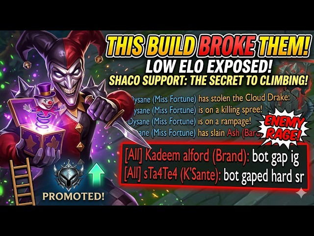 The Level 1 Secret That Makes Them Type "BOT GAP" - AP Shaco Support Guide